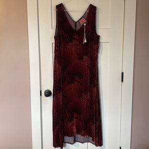 Johnny Was Belle Velvet Tank Dress Size Large - Approx 20.5” across waist seam